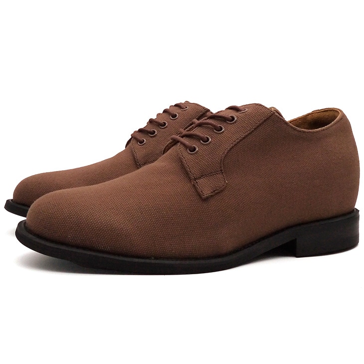 7.5cmUP ビジネスシューズ メンズ キャンバス生地 ブラウン（キャンバス生地）【a50mod-1-75cmbrnk】