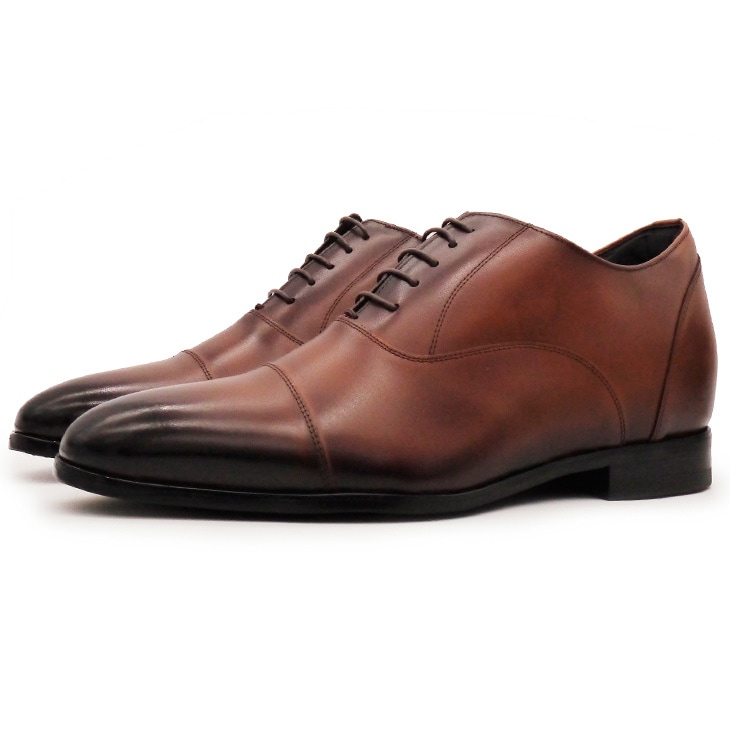 7cmUP ビジネスシューズ メンズ 牛革 ブラウン【jpj9890brn】