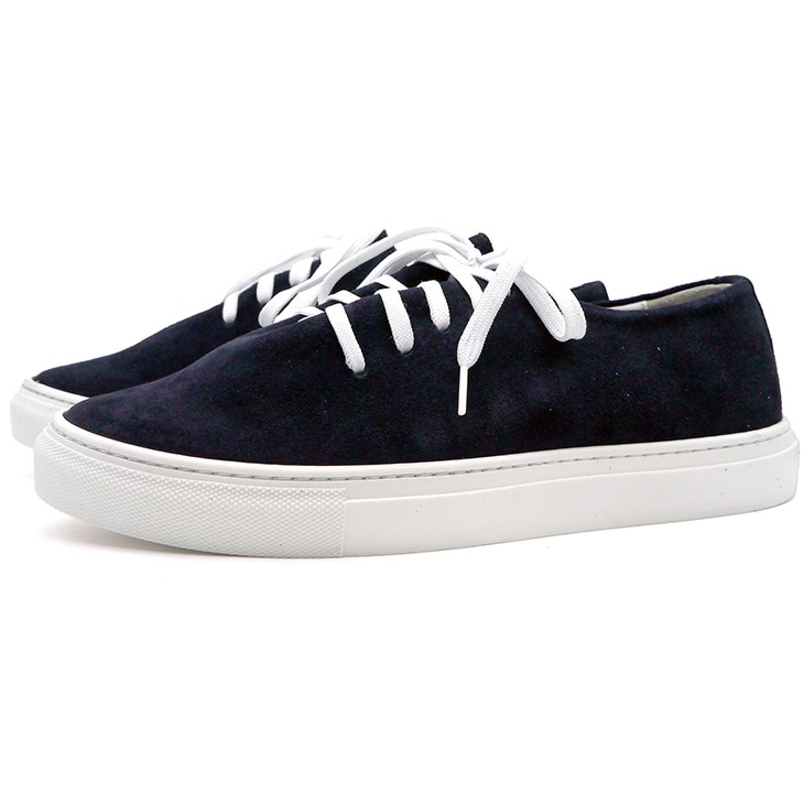 5.5cmUP スニーカー メンズ 牛革スエード ブルー【snflofhblu】