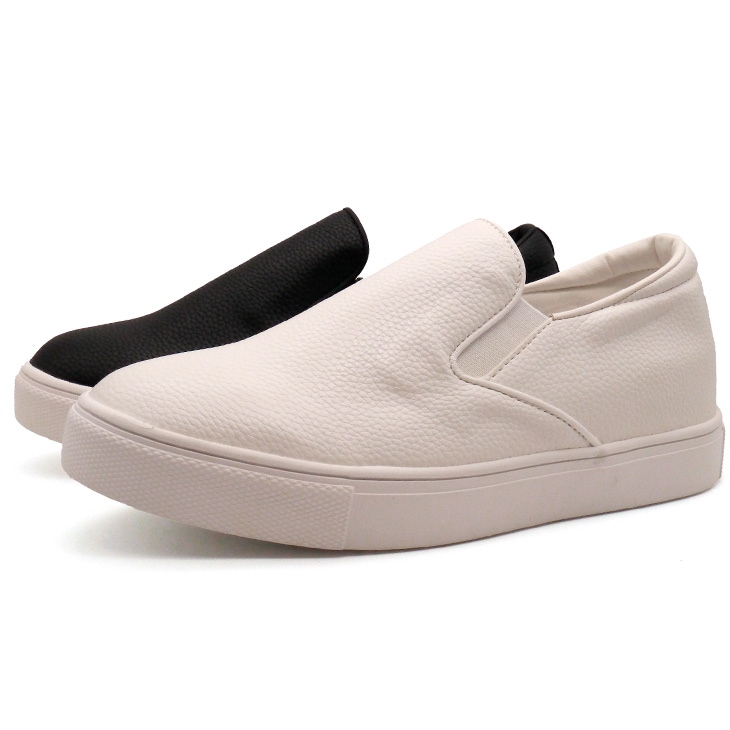 5cmUP スニーカー メンズ 合成皮革 ブラック ホワイト【168-0】