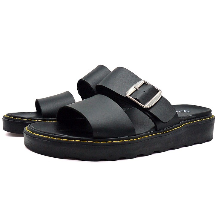 5cmUP 厚底スライドサンダル シークレットシューズ ブラック メンズ TALLSHOES【182-0】
