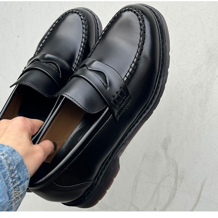 【ハピネス】 4cmUP ビジネスシューズ メンズ 合成皮革 ブラック【0-146】