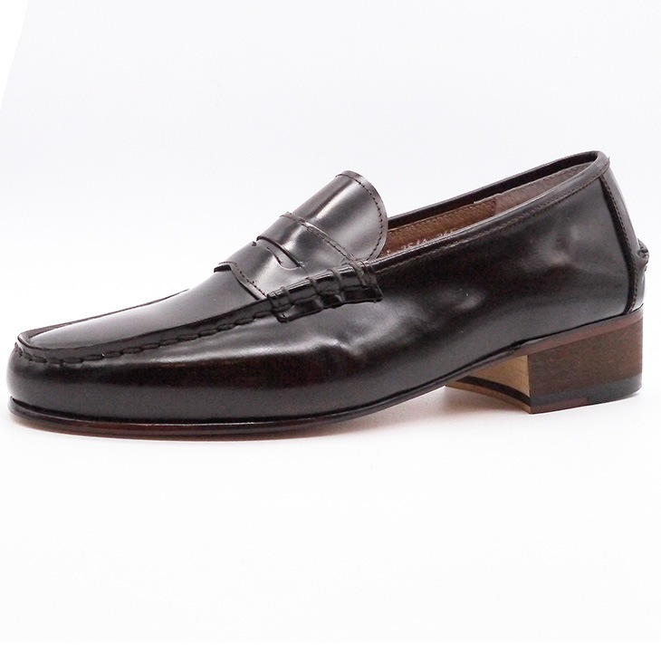 ZARA レザーコインローファー ダークブラウン 27