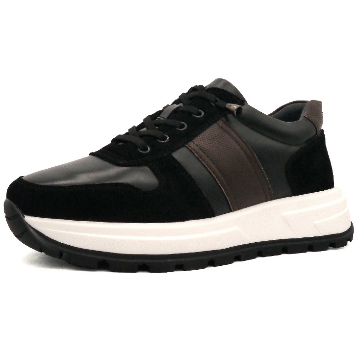 7cm 身長UP!【Differ shoe】DIFFER CUBA スニーカー/男女兼用 7cmUP スニーカー メンズ 牛革 ブラック ホワイト【1h-152】