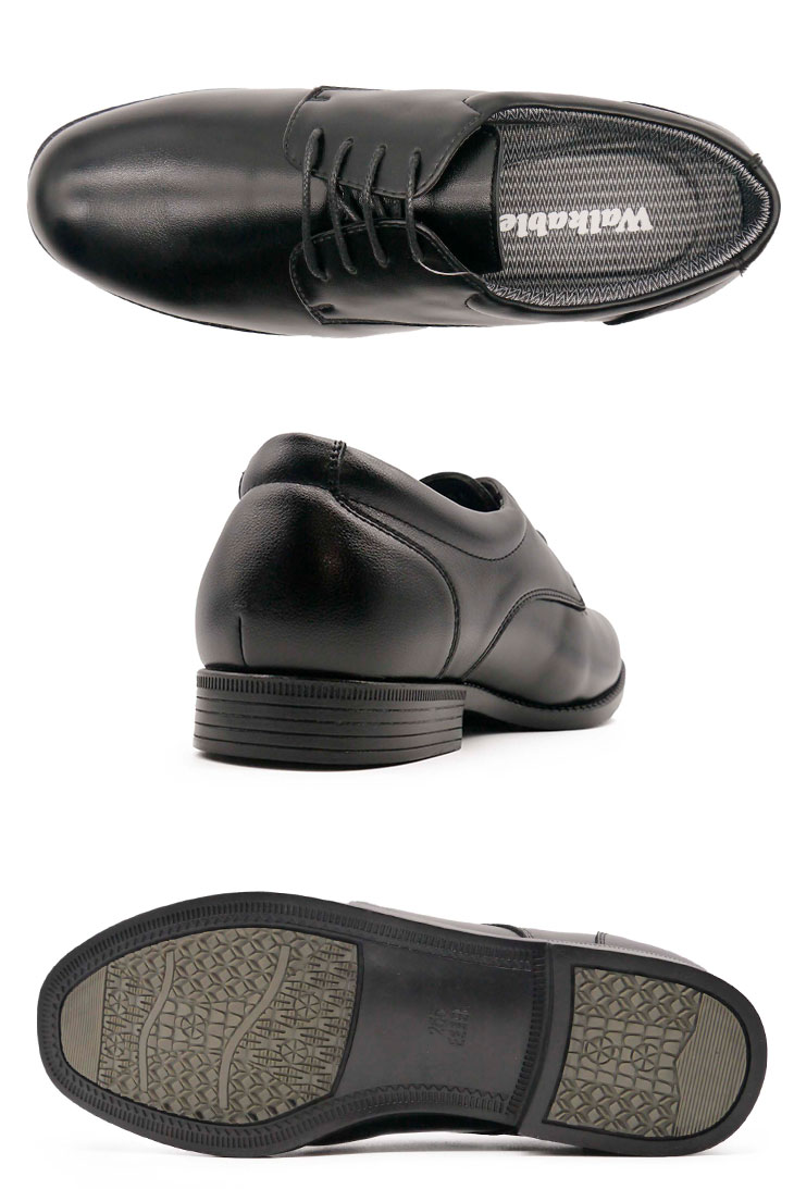 5cmUP ビジネスシューズ メンズ 合皮 ブラック【N-WK2051-5CM】