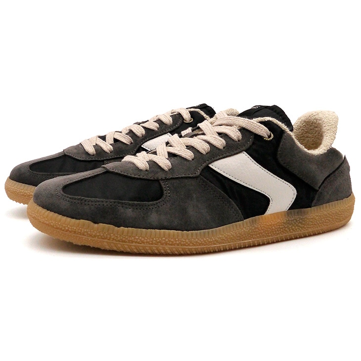 5cmUP スニーカー メンズ ポリエステルナイロン×牛革スエード ブラック