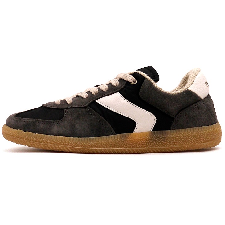 5cmUP スニーカー メンズ ポリエステルナイロン×牛革スエード ブラック