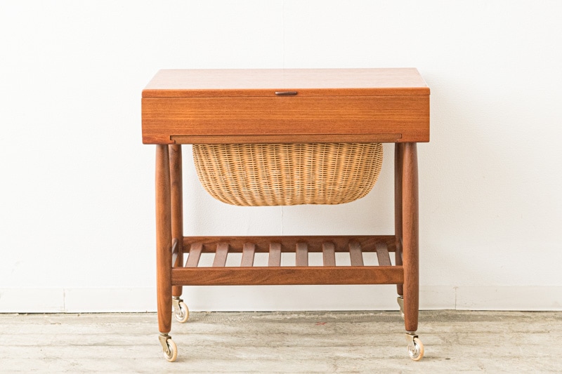 北欧家具 デンマーク製 ビンテージ ソーイングワゴン 北欧家具talo