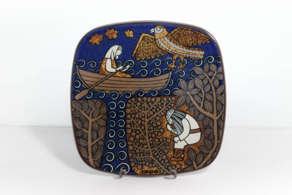 ARABIA　Kalevala　Raija Uosikkinen　イヤープレート1980　【5-2038-noz7】