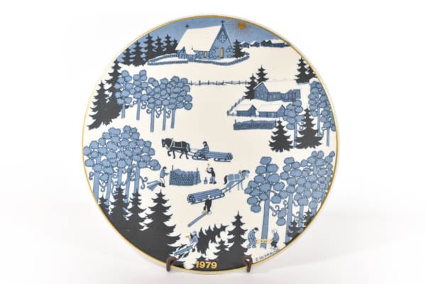 ARABIA　X-MAS　Raija Uosikkinen　イヤープレート1979　【5-2038-noz21】