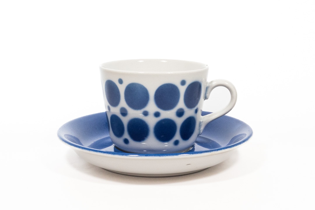 ARABIA POLKA ステンシル Goran Back カップ＆ソーサー