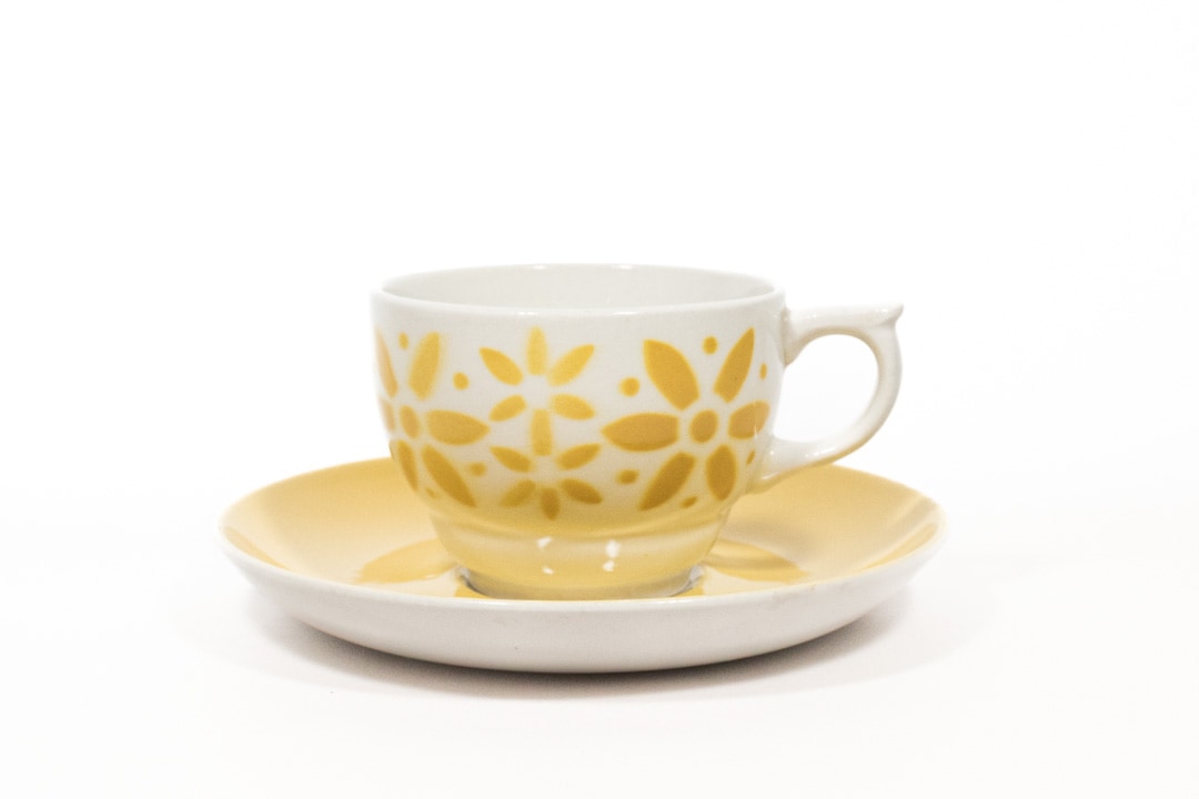 ARABIA アルミ ステンシル カップ＆ソーサー