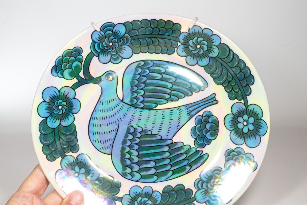 白い鳥の貝殻アート Pu0026P Vintage Shell Art 1960\u0027s Seashell Parrot Bird 7\" x 5\" Wing Shells Exotic  Flowers