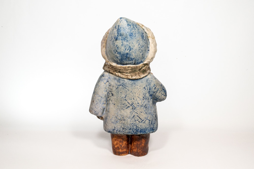 GUSTAVSBERG Lisa Larson SKULPTURER FOUR YEAR OLD 青いコートの子供