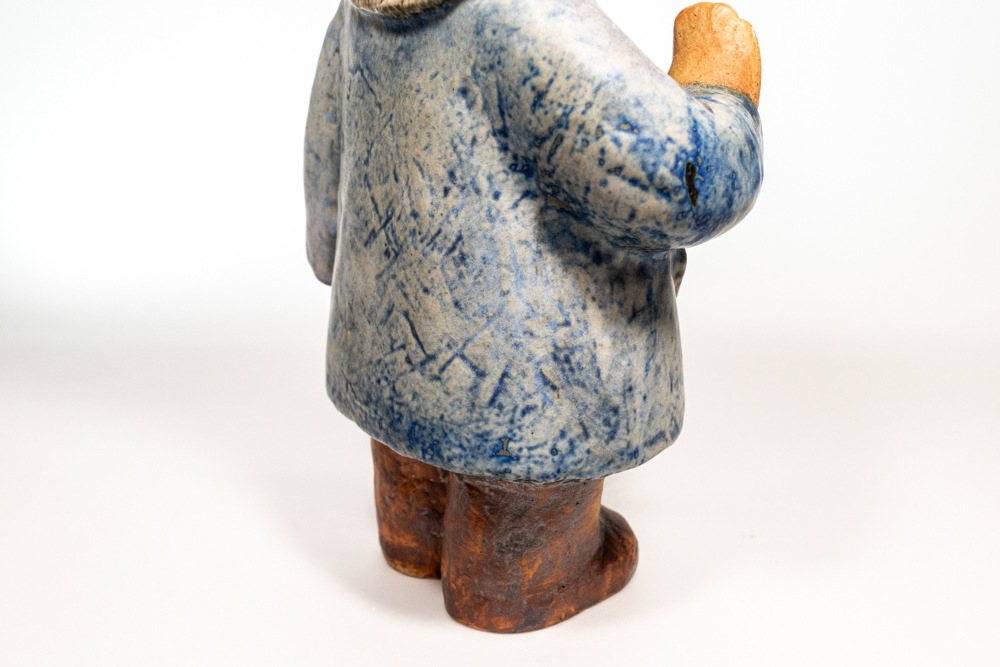 GUSTAVSBERG Lisa Larson SKULPTURER FOUR YEAR OLD 青いコートの子供