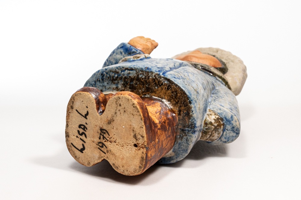 GUSTAVSBERG Lisa Larson SKULPTURER FOUR YEAR OLD 青いコートの子供