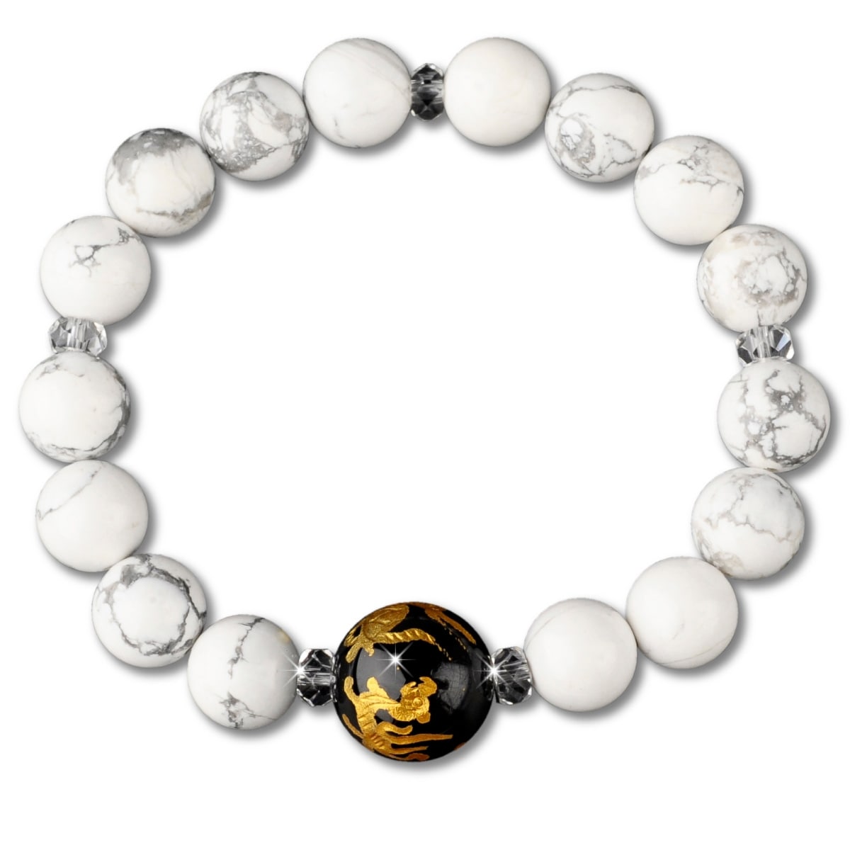 守護×願掛】四神相応守護ブレスレット～ホワイト～ 【 14mm大玉