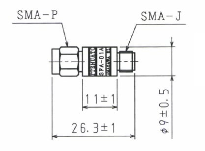 SFA01XPJ6-100（50Ω 6dB減衰器）
