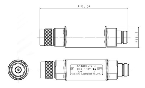 RF ATT ～18G 6dB 10W HRS製 / 型名701 減衰器 アッテネーター(6dB) | 製品