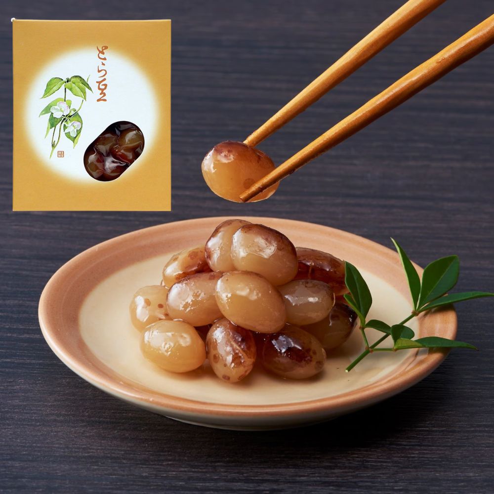 【煮豆】<br>とら豆 55g 2袋入（国産 お茶請け 和菓子 小箱入） スイーツ 花珠（煮豆）