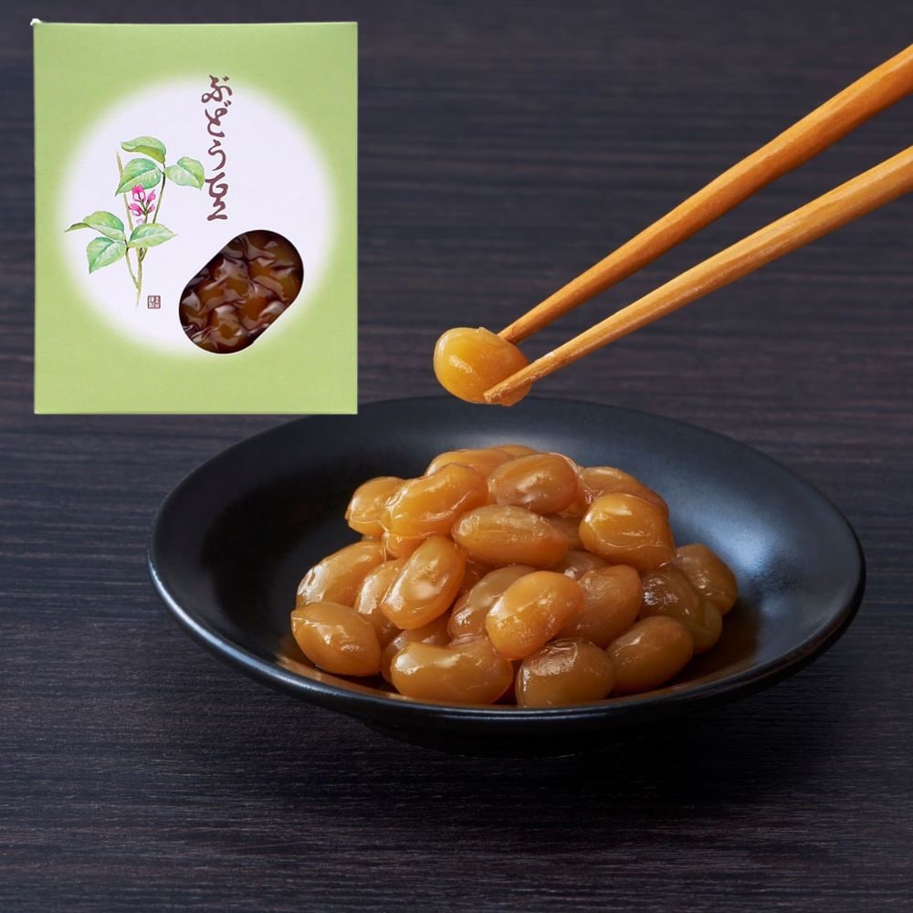 【煮豆】<br>ぶどう豆 55g 2袋入（国産大豆 お茶請け おやつ 小箱入） スイーツ 花珠（煮豆）