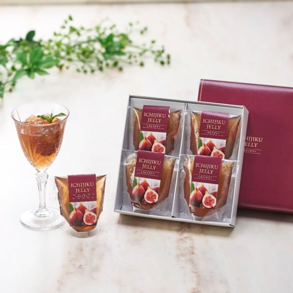 【スイーツ】<br>いちじくゼリー4袋入（返礼 手土産 ギフト） スイーツ