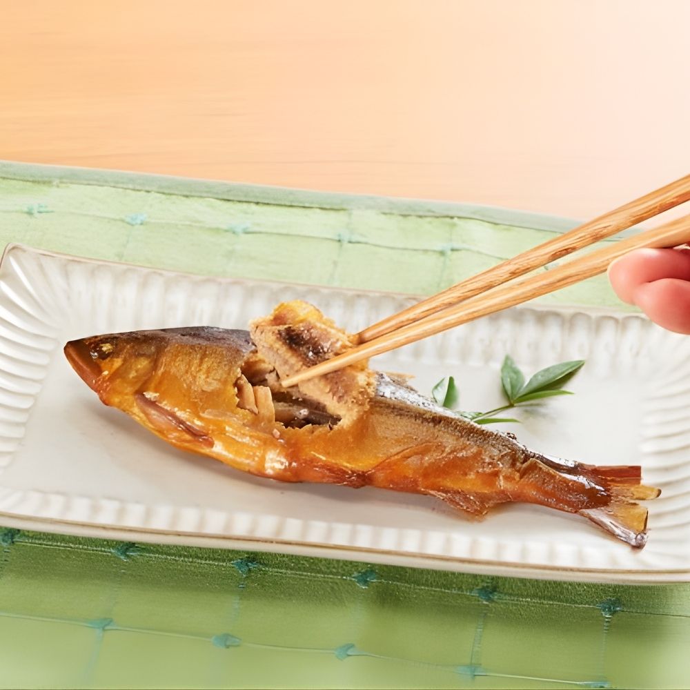 橋に流水鮎 鮎皿 各10客 刺身皿 醤油皿 共箱 創業240年以上】【ご飯のお供】<br>清流あゆ 1尾（静岡県産 骨まで