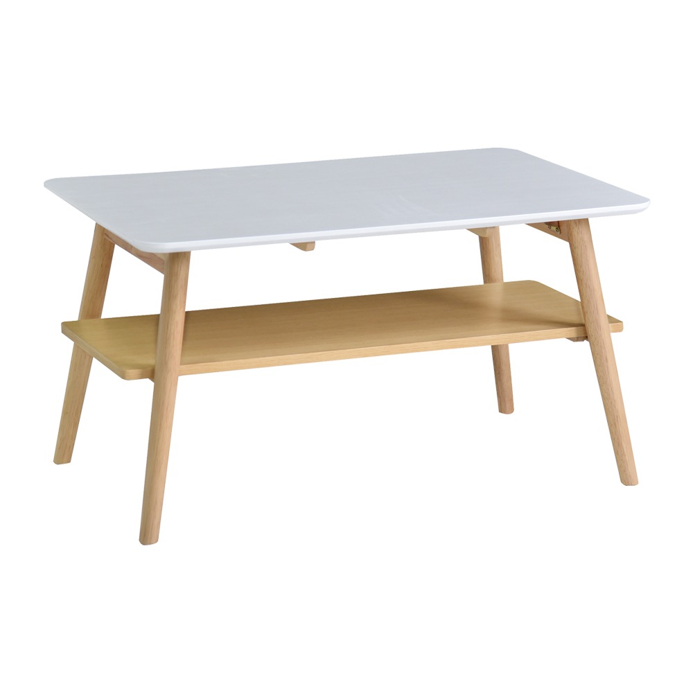 【リーサ】 センターテーブル 折りたたみテーブル リーサ ホワイト 幅105cm 幅90cm 完成品