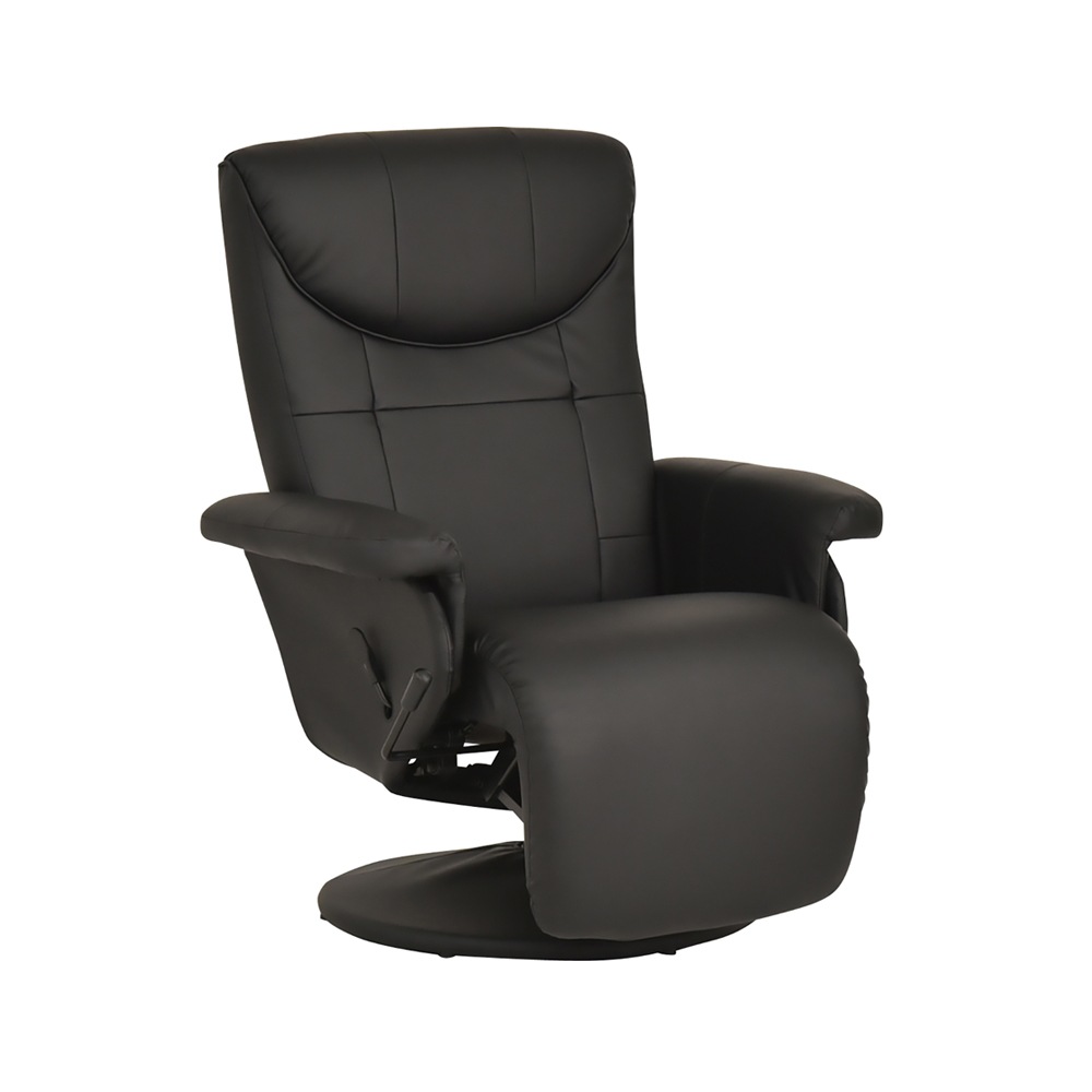 【レミニス】 パーソナルチェア リクライニングチェア 360度回転 オットマン一体型 リクライニングチェア