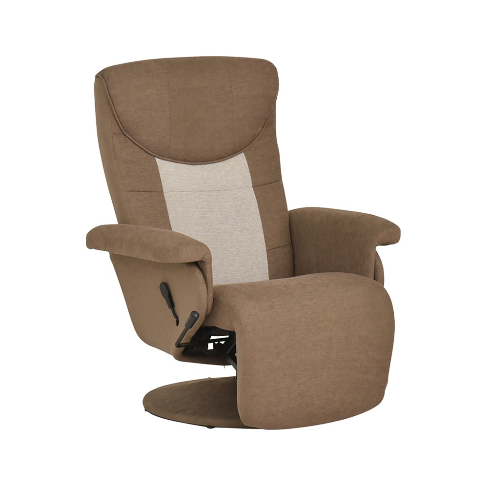 【レミニス】 パーソナルチェア リクライニングチェア 360度回転 オットマン一体型 リクライニングチェア