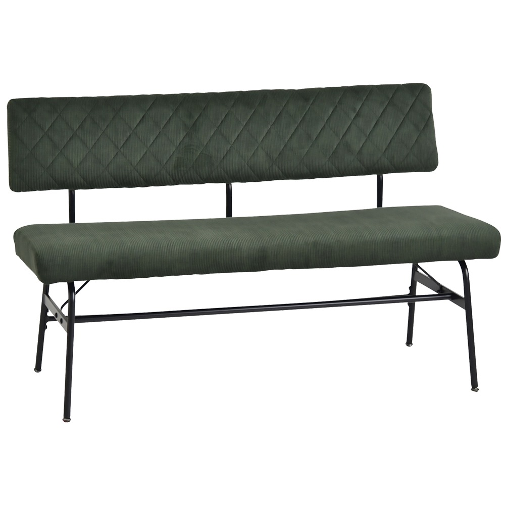 【スミレ】 ダイニングベンチ 幅120cm 肘無 スチール脚 ベンチ [ベンチ単品]