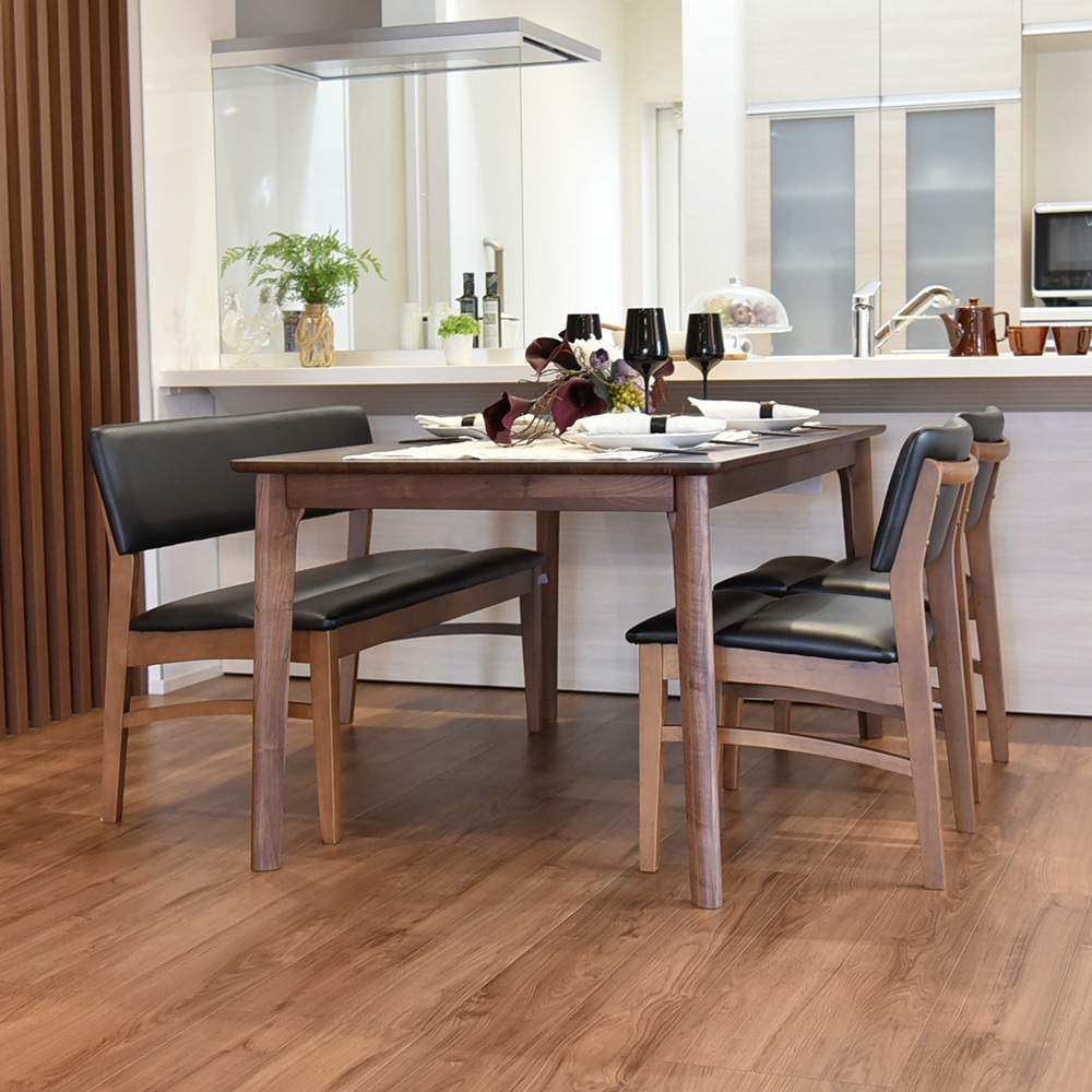 【ブライト】 ダイニングベンチ 幅114cm 2人掛け 完成品 [ベンチ単品]