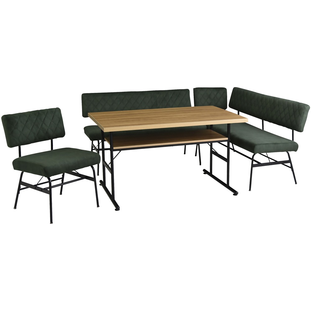 【スミレ】 ダイニングテーブルセット 幅120cm ベンチセット [4点セット]