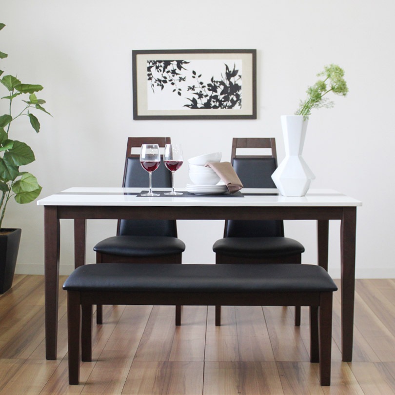 【ミルキーウェイ】 ダイニングベンチ 幅104cm 2人掛け [ベンチ単品]