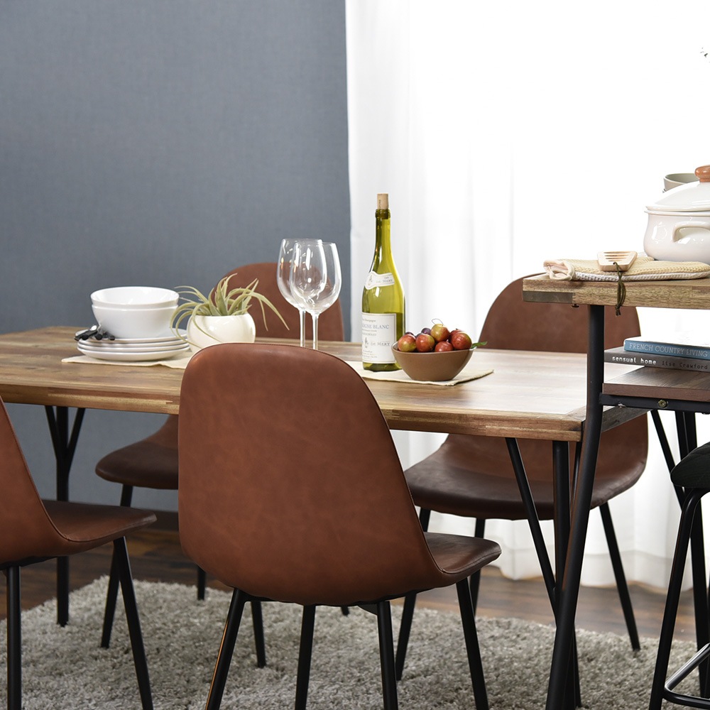 【モモン】 ダイニングチェア 2脚組