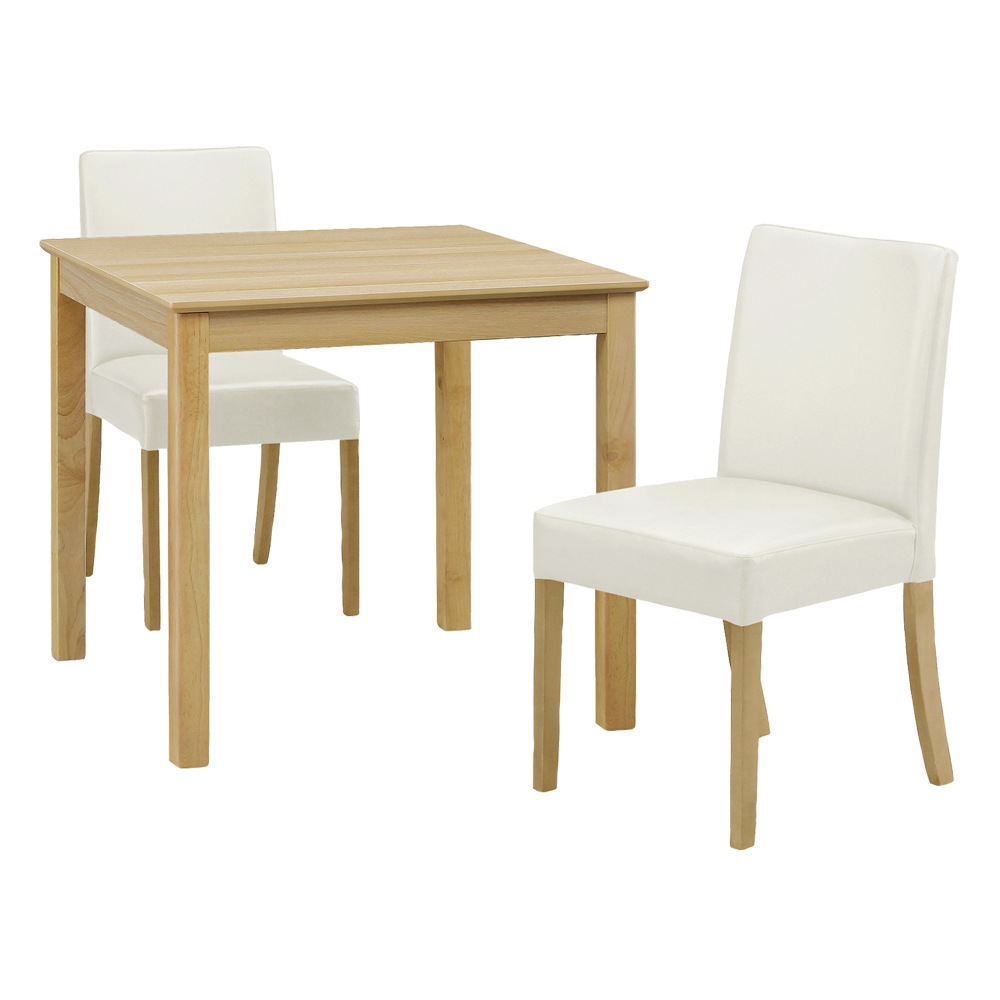 【マイキー】 ダイニングテーブルセット 幅75cm 2人掛け [3点セット]