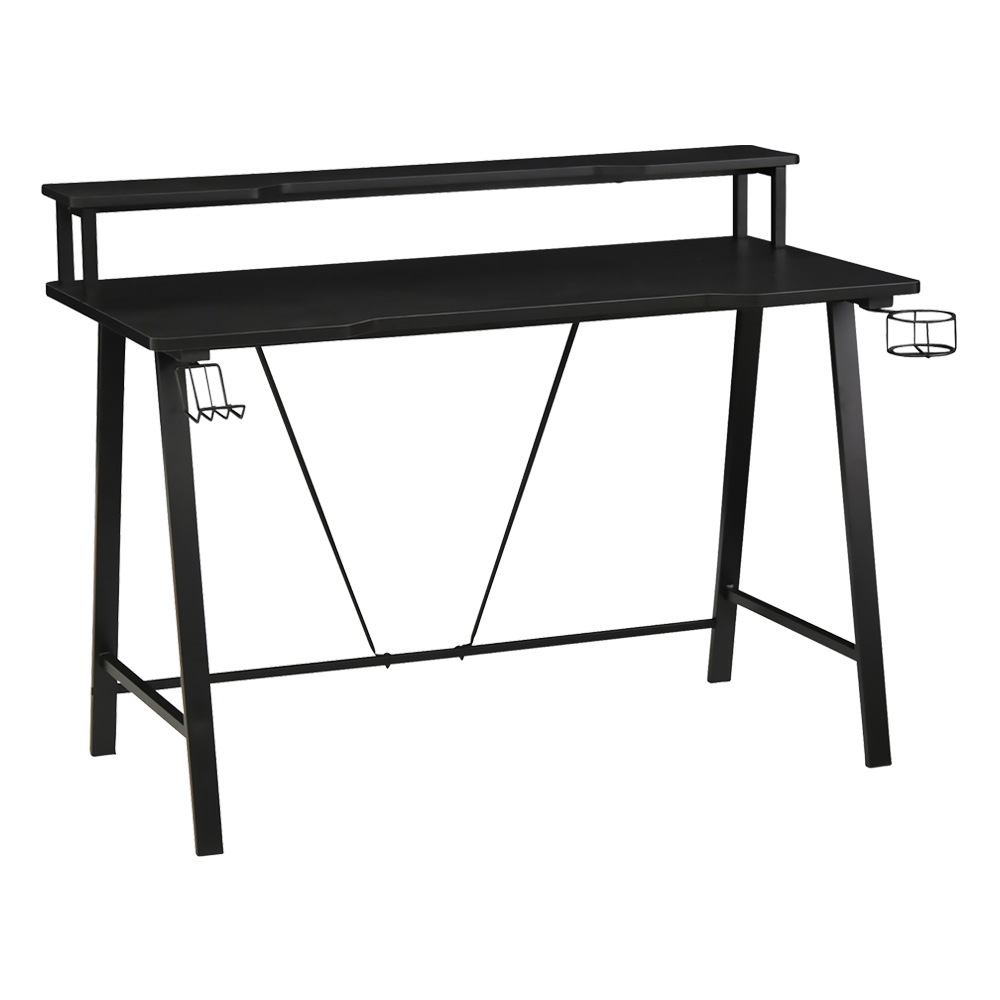 【グランディール】 ゲーミングデスク 幅120cm PCデスク 机 モニタースタンド付き