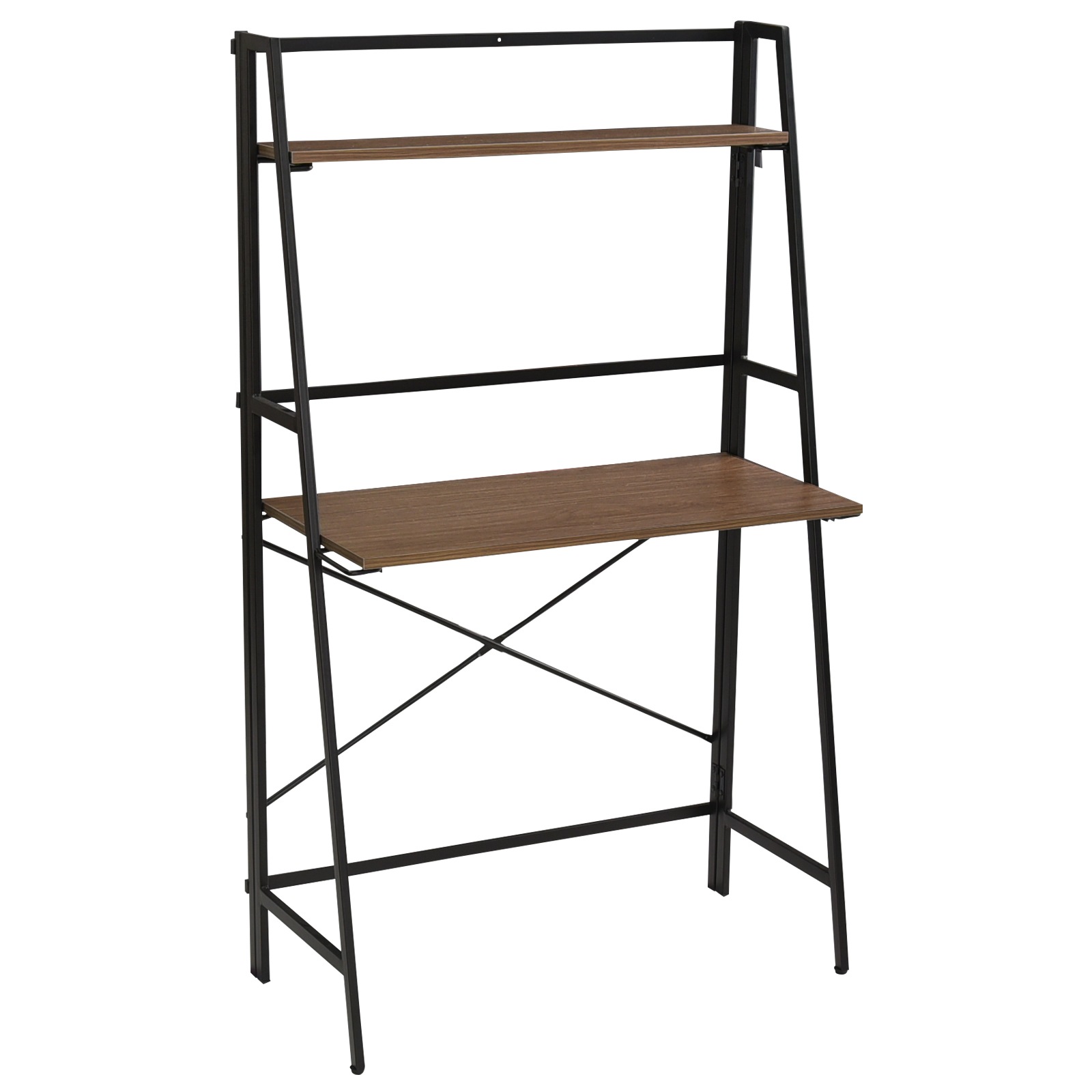 【ギミック】 幅80cm 折りたたみデスク PCデスク 机 スチール脚