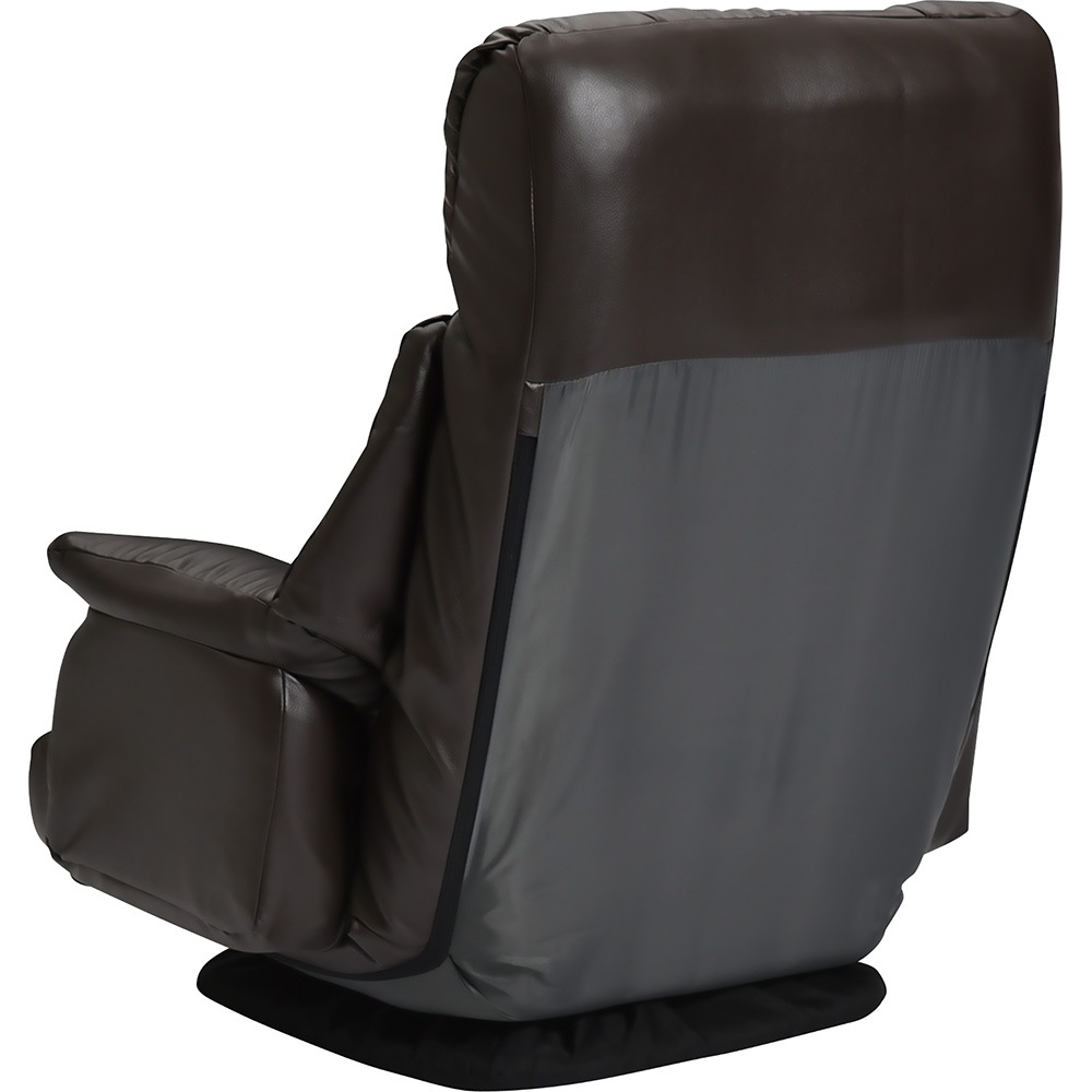 【ベローナ】 回転座椅子 座椅子 PVC 無段階リクライニング 360度回転 ハイバック