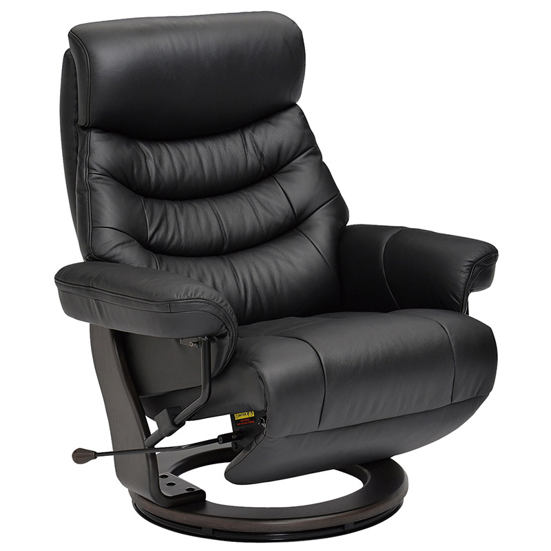 【コスモ】 パーソナルチェア リクライニングチェア 1P 1人掛け オットマン 本革 360度回転