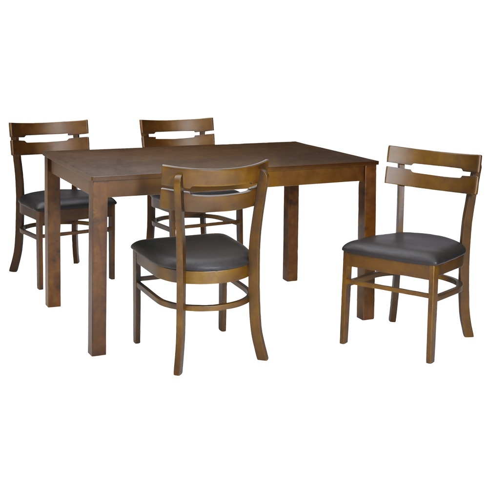 【ボーア】 ダイニングテーブルセット 4人掛け 幅125cm [5点セット]