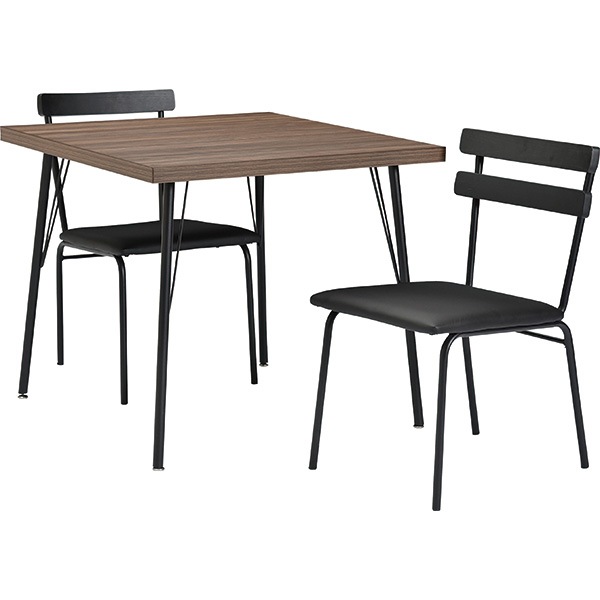 【ダイヤ】 ダイニングテーブルセット 幅80cm 2人掛け [3点セット]