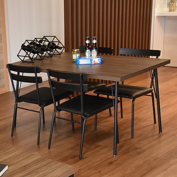 【ダイヤ】 ダイニングテーブルセット 4人掛け 幅130cm [5点セット]