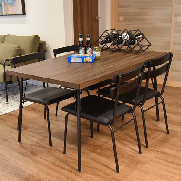 【ダイヤ】 ダイニングテーブルセット 4人掛け 幅130cm [5点セット]