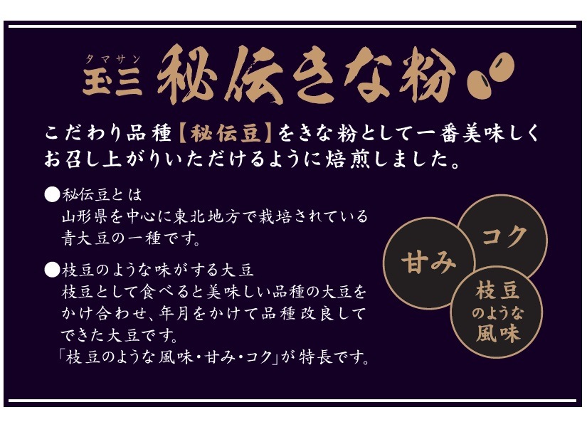 【賞味期限2026年2月17日】玉三 秘伝きな粉100g×３袋セット