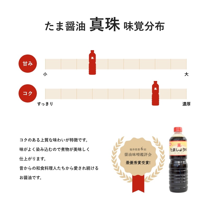 たま醤油　真珠　1L　濃口醤油