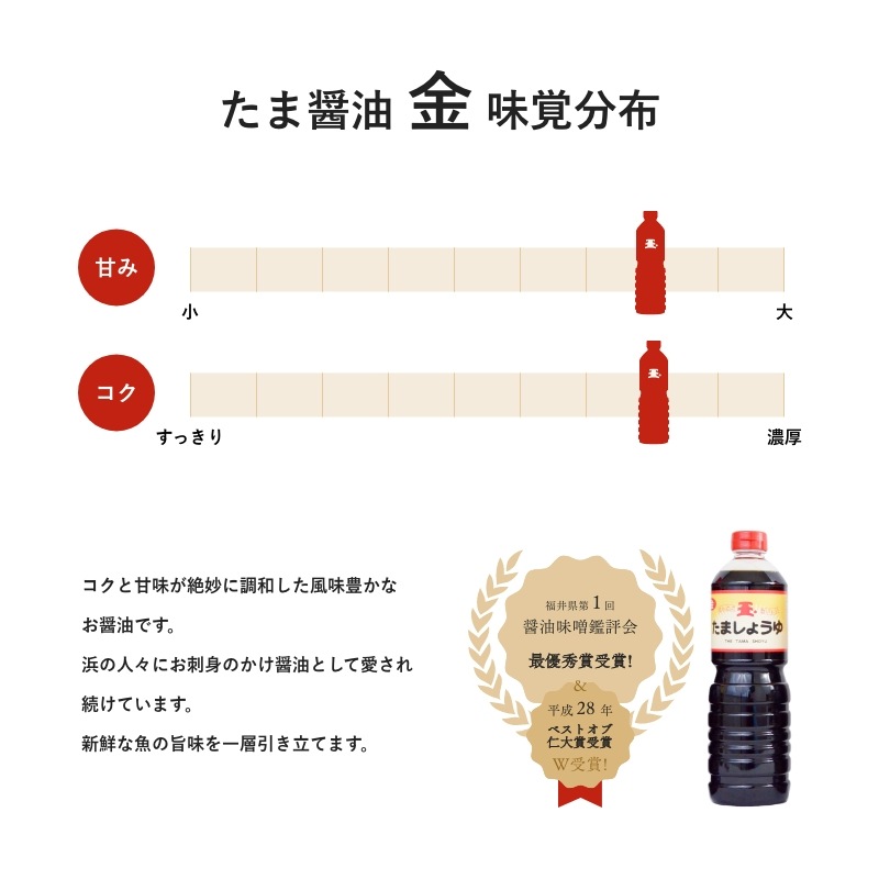 たま醤油 金 1L 濃口醤油