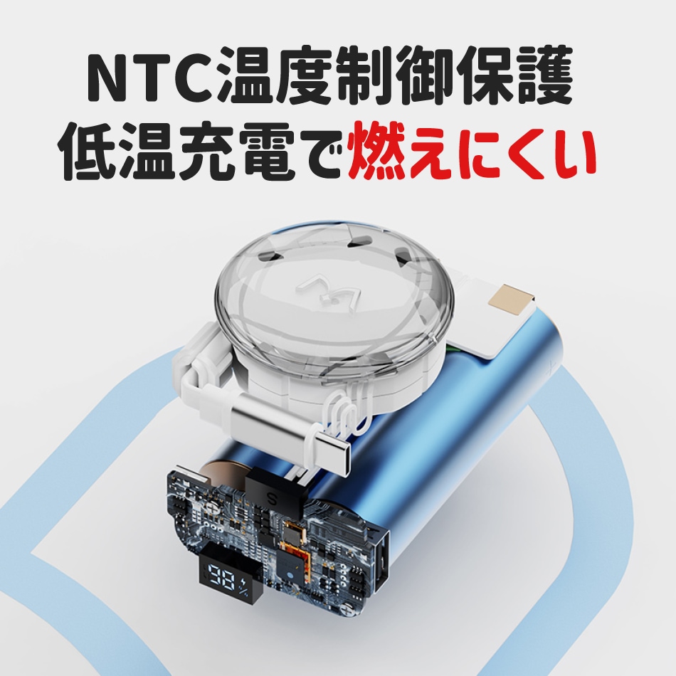 アイウォーク iwalk モバイルバッテリー 10000mAh USB-C ケーブル ライトニング ケーブル USB-A  出力 30W 充電器 70cmケーブル Type-C 入力 コンパクト 急速 Link Pod Reel レビュープレゼント