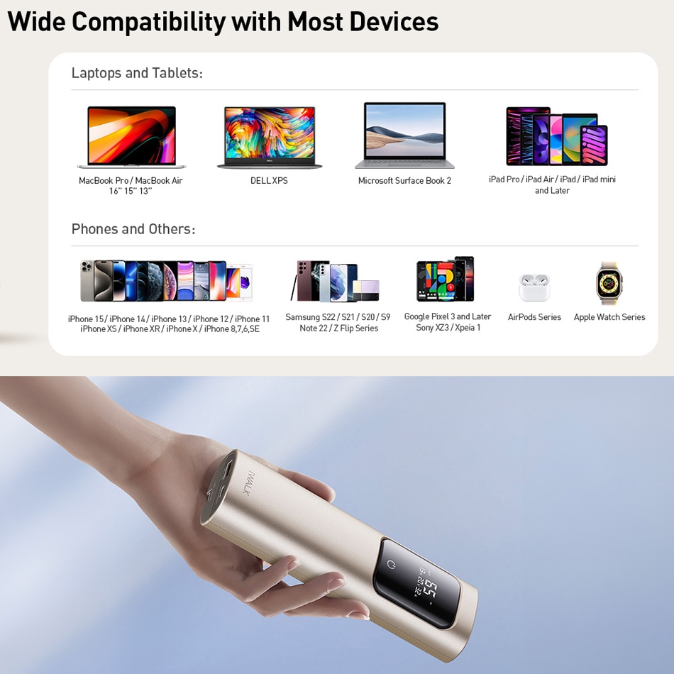 iWALK モバイルバッテリー TANKER 20000mAh ギフト対応可 65W急速充電 3台同時充電 USB-C Mac Book iPhone iPad Air Pods Apple Watch ノートPC タブレット