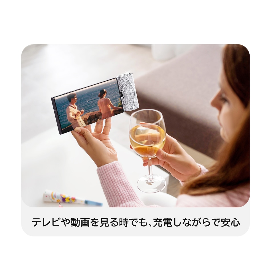 モバイルバッテリー iWALK 軽量 小型 ビジュー  かわいい ワイヤレス 充電 急速  イヤホン type-c 大容量 アンドロイド iPhone16 Pro Max  iPhone15 Pro Max15  5000mAh